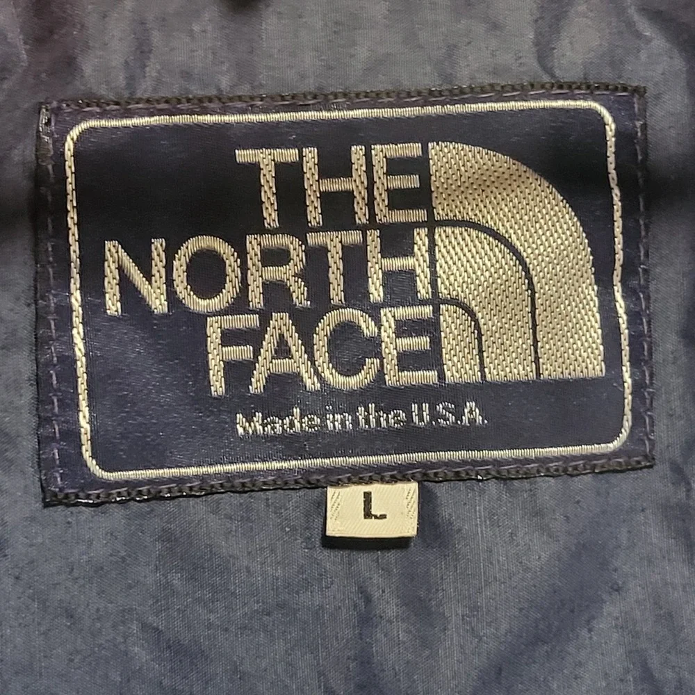 Vintage 1990s The North Face Chevron Goose Down Blue W/Red Puffer Vest Sz Large